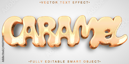 Caramel Vector Fully Editable Smart Object Text Effect