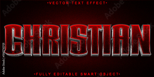 Christian Vector Fully Editable Smart Object Text Effect