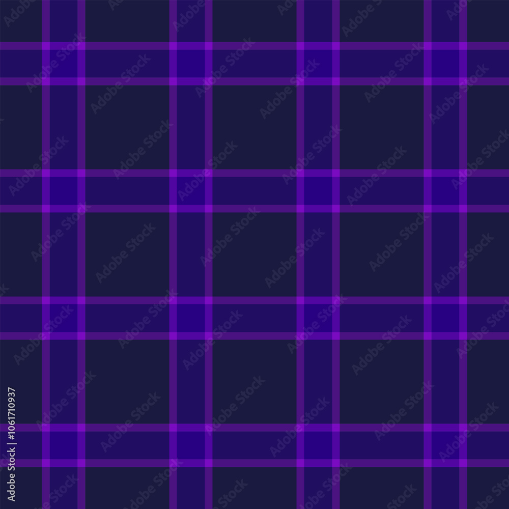 Canadian vector pattern plaid, linen seamless textile background. Strip fabric check tartan texture in violet and indigo colors. Canadian vector pattern plaid, linen seamless textile background. Strip fabric check tartan texture in violet and indigo colors.