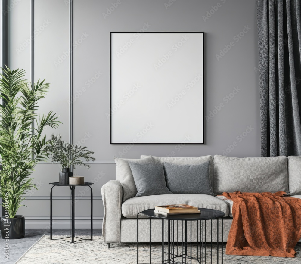 Modern Living Room Mockup. Modern Living Room Mockup.