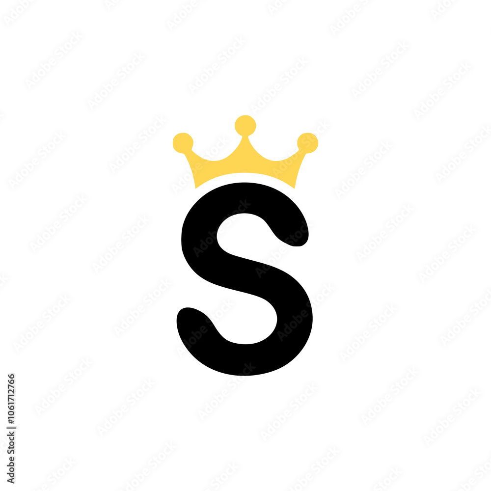 letter S with crown luxury logo vector illustration template design letter S with crown luxury logo vector illustration template design
