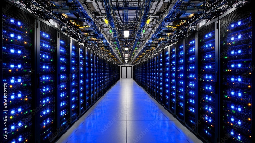 Fototapeta premium Data Center Server Room Network Infrastructure Technology