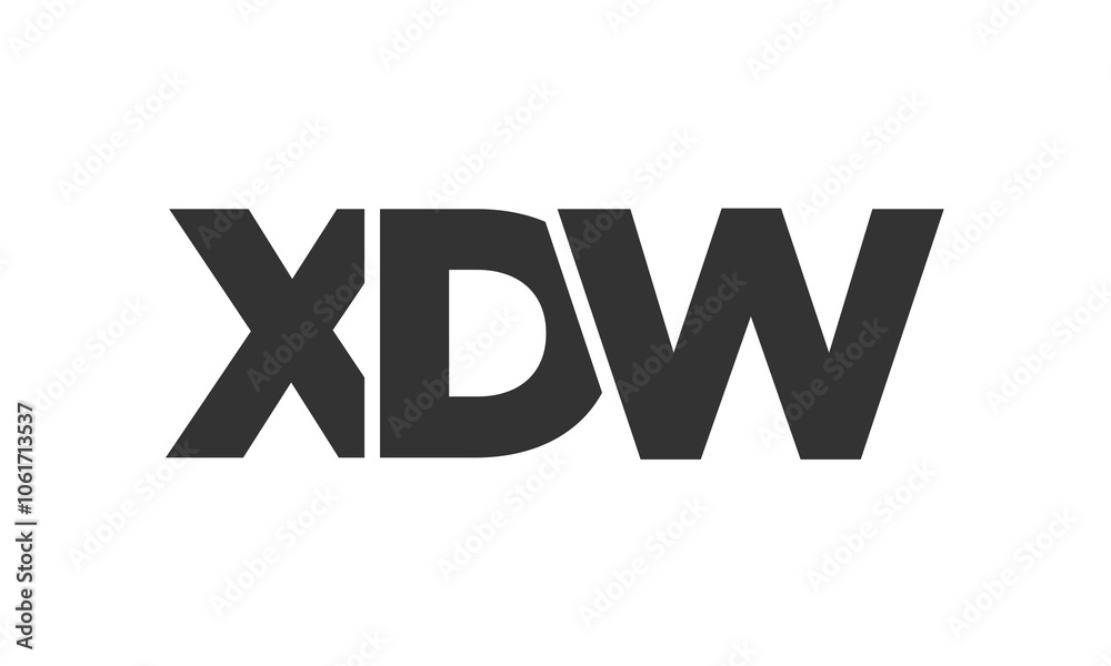 XDW logo design template with strong and modern bold text. Initial based vector logotype featuring simple and minimal typography. Trendy company identity. XDW logo design template with strong and modern bold text. Initial based vector logotype featuring simple and minimal typography. Trendy company identity.