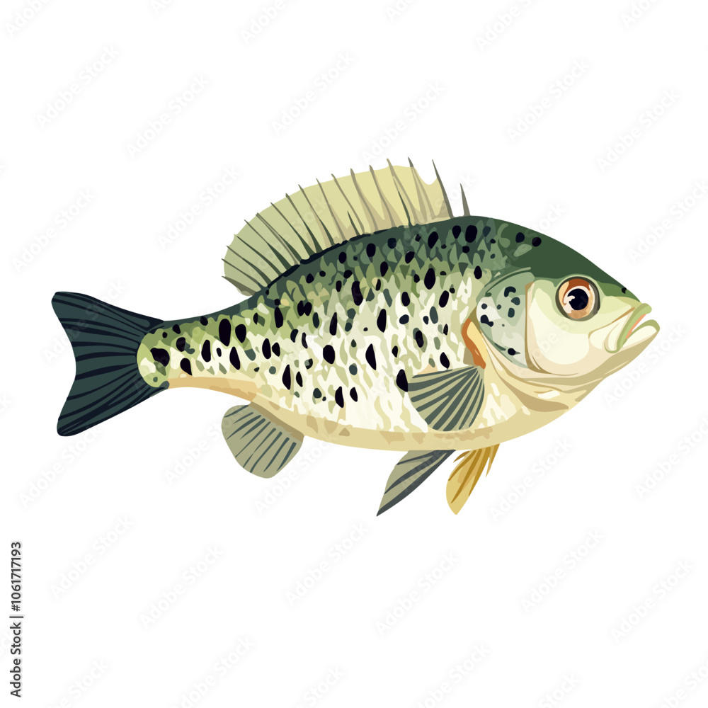 Fototapeta premium bluegill fish vector illustration