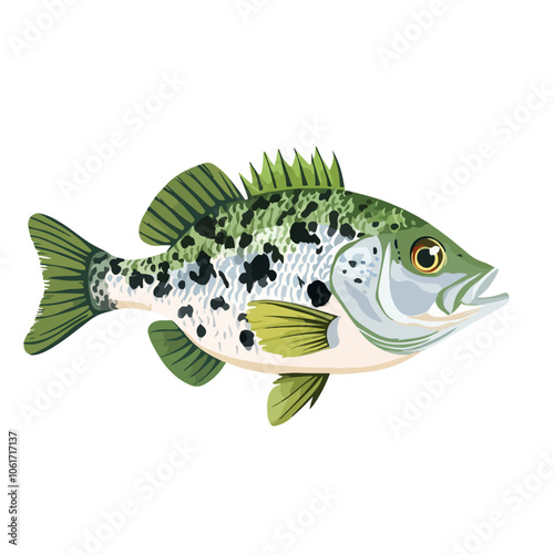 bluegill fish vector illustration