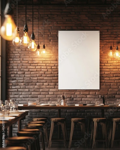Brick Wall Bar Interior.