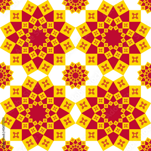 new mexico flag pattern. flower mandala background. vector illustration