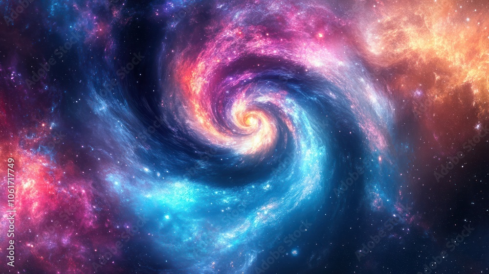 Milky Way, swirling galaxies with vibrant cosmic colors, blending smoothly against a clean white background Milky Way, swirling galaxies with vibrant cosmic colors, blending smoothly against a clean white background