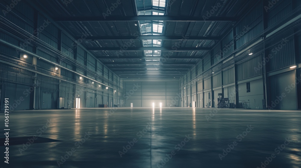 Empty Warehouse Interior. Empty Warehouse Interior.