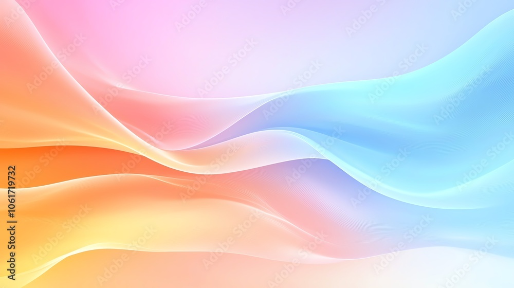 Abstract gradient colorful wave background.