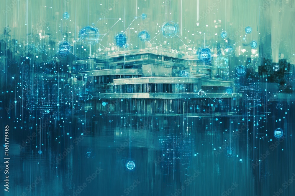 Obraz premium Digital Health Ecosystem, Digital Transformation in Healthcare