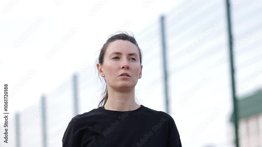 Woman exercising or doing workout session outside Woman exercising or doing workout session outside