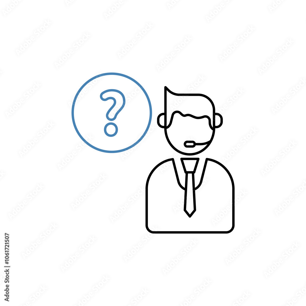 customer service concept line icon. Simple element illustration. customer service concept outline symbol design. customer service concept line icon. Simple element illustration. customer service concept outline symbol design.