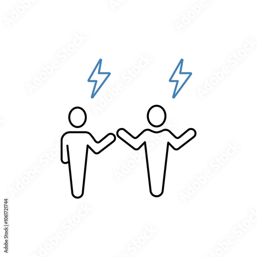 conflict resolution concept line icon. Simple element illustration. conflict resolution concept outline symbol design.