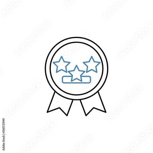 brand reputation concept line icon. Simple element illustration. brand reputation concept outline symbol design.