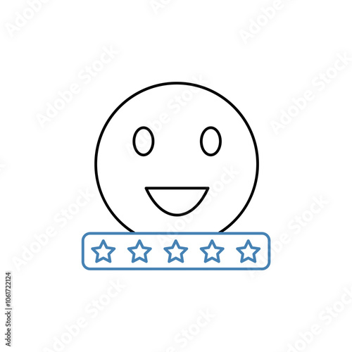 excellent service concept line icon. Simple element illustration. excellent service concept outline symbol design.