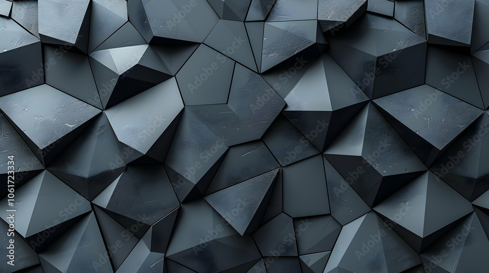 Abstract 3D Polygonal Geometric Pattern Background
