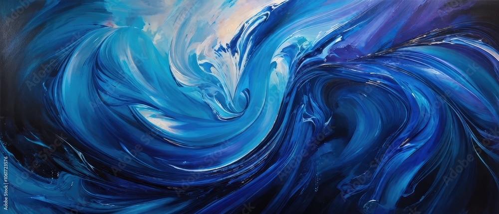 Abstract Blue Swirls