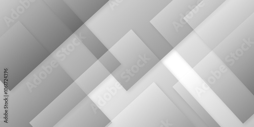 Abstract white and grey geometric overlapping square pattern background with shadow. paper texture design Abstract white background can use for design, background concept, vector illustration.	
