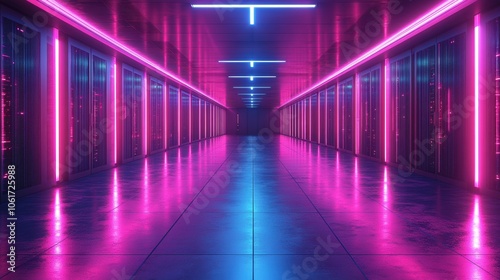 Neon Server Room.