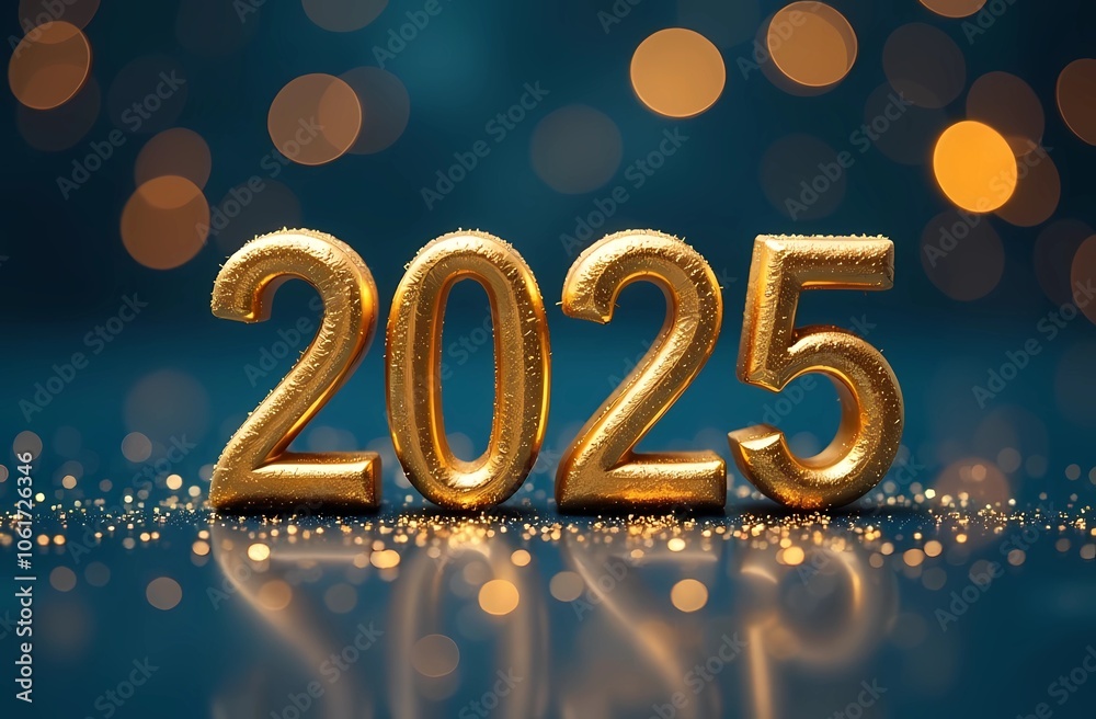 Postcard or banner with wishes for a Happy New Year 2025 Postcard or banner with wishes for a Happy New Year 2025