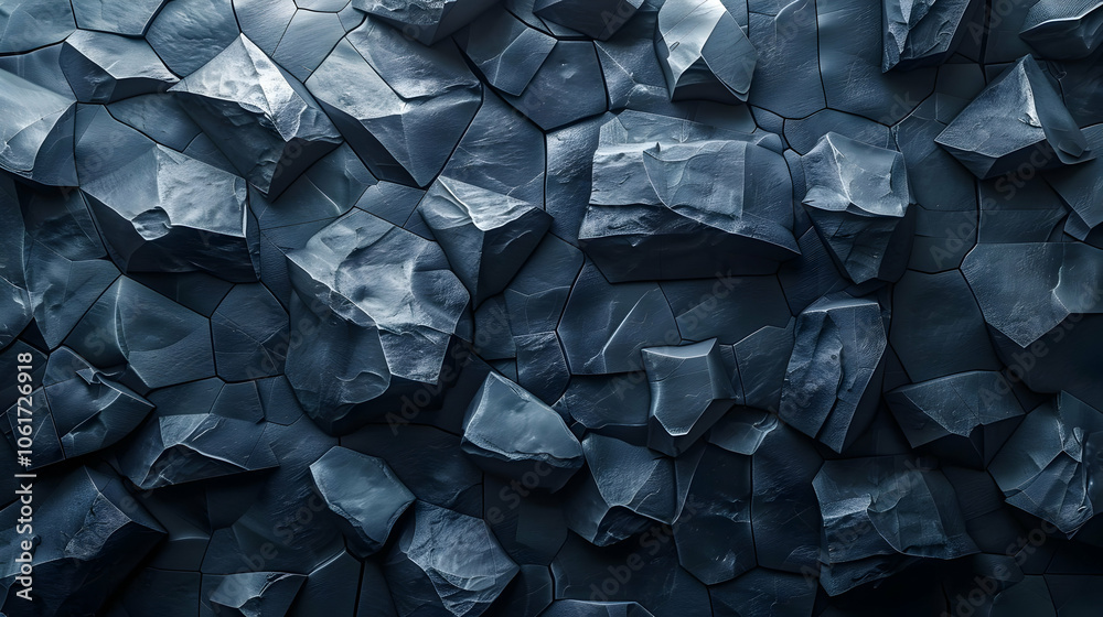 Abstract Background of Blue Cracked Stone Wall Abstract Background of Blue Cracked Stone Wall