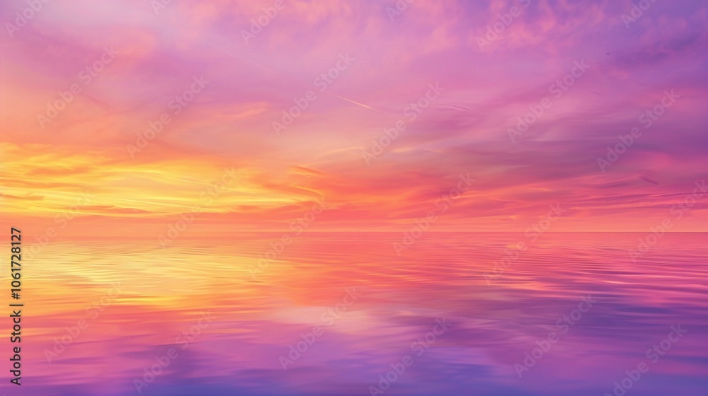 Obraz premium Tranquil sky at dusk with soft pastel colors and calm atmosphere