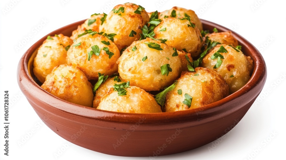 Golden Brown Bowl of Delicious Appetizers Golden Brown Bowl of Delicious Appetizers
