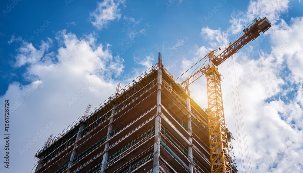 Scaffolding provides safety and support during construction. Scaffolding provides safety and support during construction.