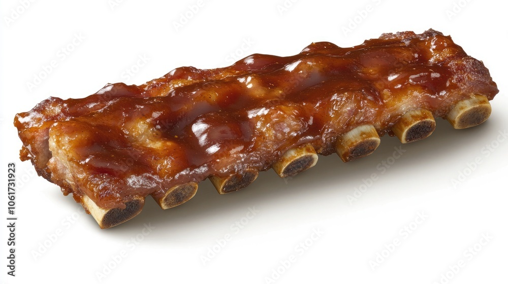 Mouthwatering Close-up of Barbecue Ribs Mouthwatering Close-up of Barbecue Ribs
