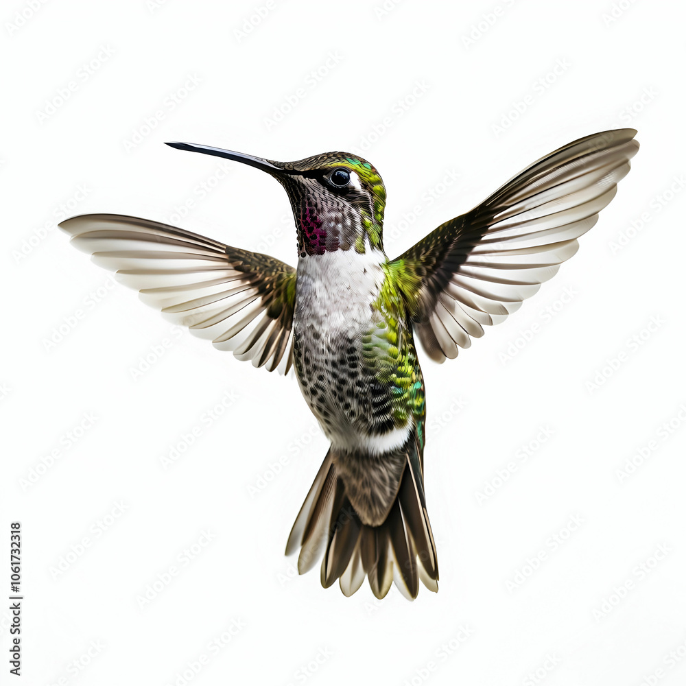 Obraz premium humming bird in white back ground