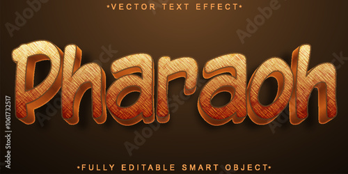 Brown Historic Pharaoh Vector Fully Editable Smart Object Text Effect