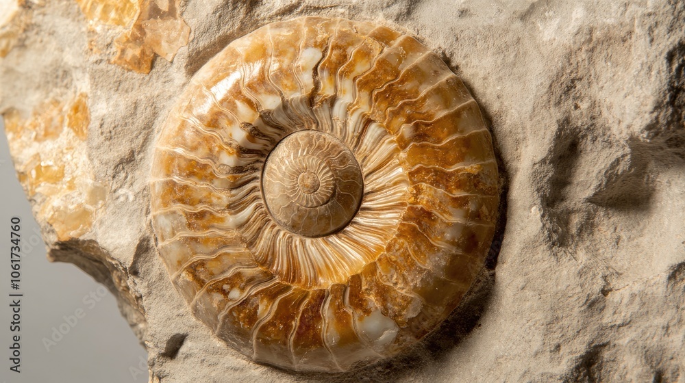 Close Up of Fossilized Shell Detail in Natural Stone Close Up of Fossilized Shell Detail in Natural Stone