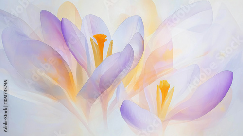 Wallpaper Mural Magischer Krokus Blüte, ätherische Frühlingsblume, fantasievoller Lichteffekt, mystischer Frühlingsbote, verträumte Krokuskunst Torontodigital.ca