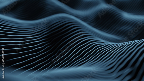 A blue wave with a lot of lines