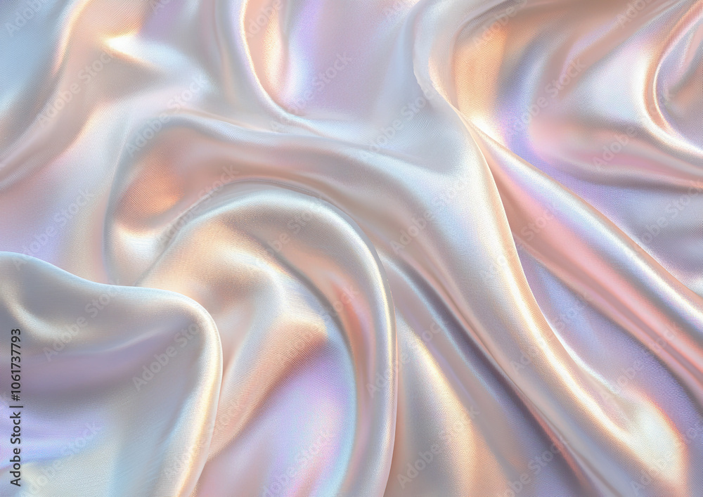 Obraz premium Shimmering Satin Fabric in Gentle Pastel Colors