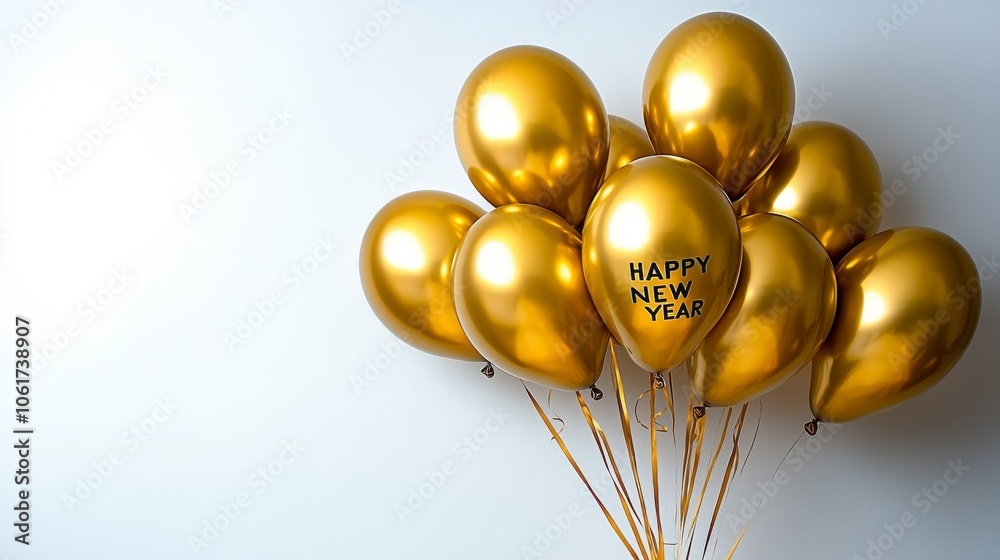 Gold Balloons Happy New Year Celebration Party Decoration Gold Balloons Happy New Year Celebration Party Decoration