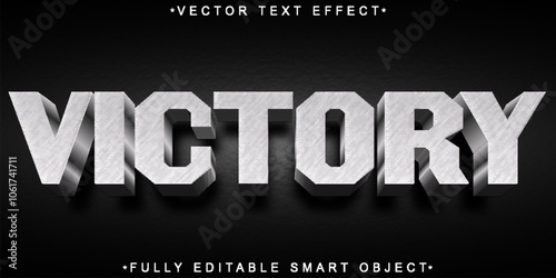 Dark Victory Vector Fully Editable Smart Object Text Effect