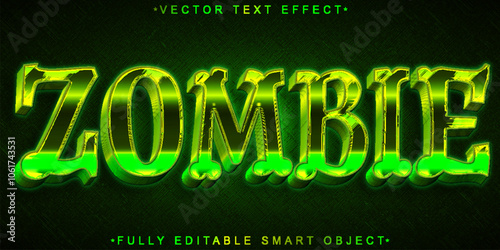 Green Zombie Vector Fully Editable Smart Object Text Effect