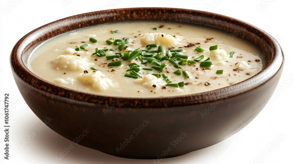 Creamy Cauliflower Soup with Chives and Black Pepper Creamy Cauliflower Soup with Chives and Black Pepper