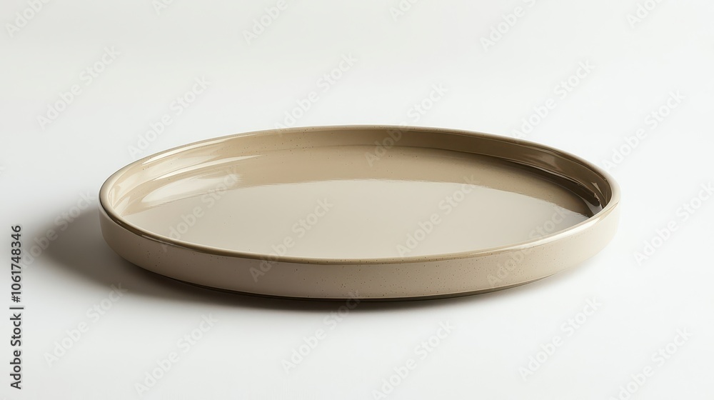 Soft Beige Scandinavian Tray with Rounded Edges Soft Beige Scandinavian Tray with Rounded Edges