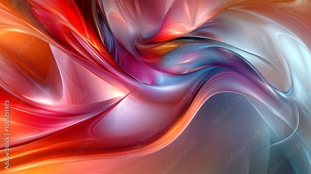 Fototapeta premium Explore the beauty of abstract colorful swirls in digital art