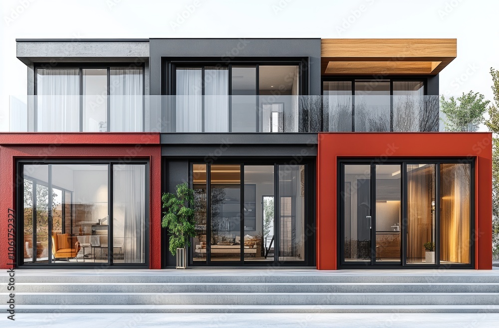 Modern House Exterior. Modern House Exterior.