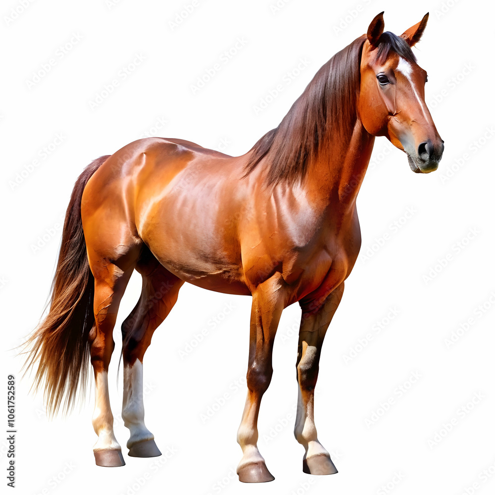 Fototapeta premium horse in white background