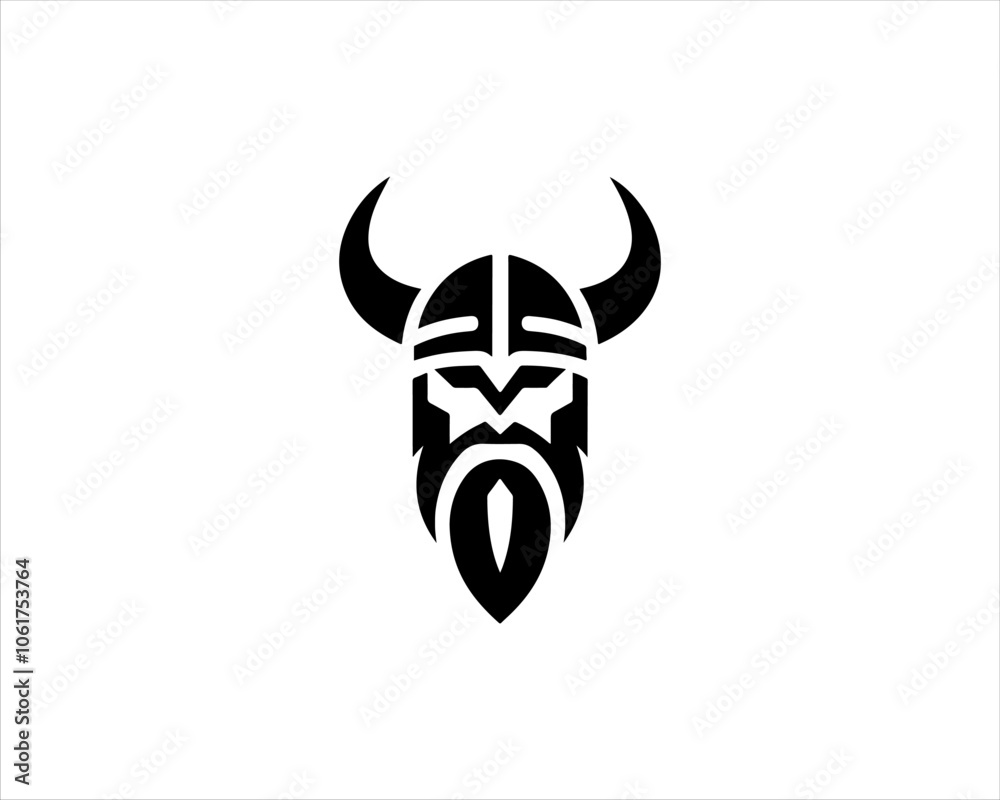 Viking Head Logo Design Vector Template. Human Viking Logo Design Icon Symbol Vector Illustration. Viking Head Logo Design Vector Template. Human Viking Logo Design Icon Symbol Vector Illustration.