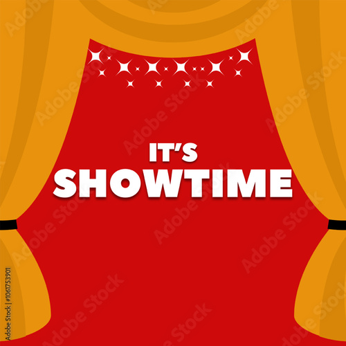 It's Showtime, text effect illustrations 