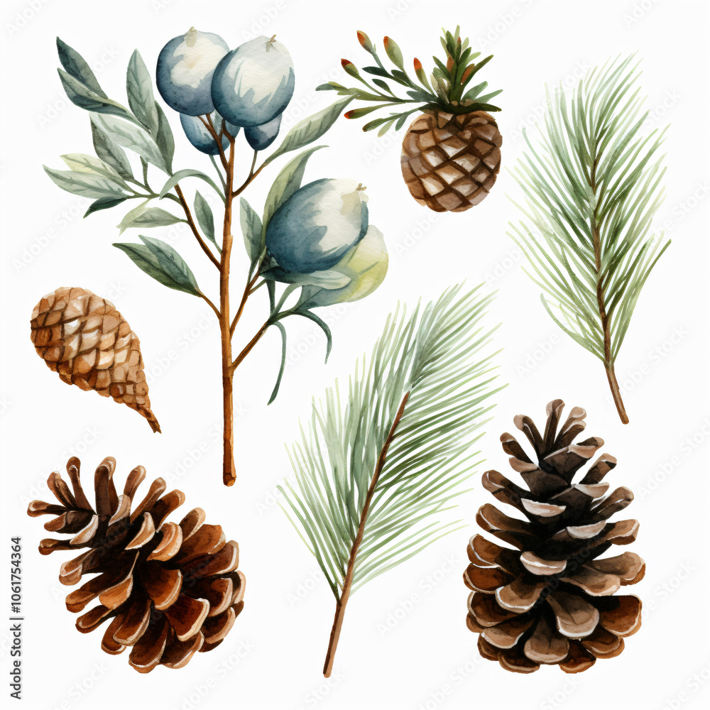 Watercolor pine cones winter plants botanical white background,vintage,floral clipart,Christmas,decor,rustic,woodland,season,craft,organic,forest,card,party,holiday,trees,green,organic,home,beautiful Watercolor pine cones winter plants botanical white background,vintage,floral clipart,Christmas,decor,rustic,woodland,season,craft,organic,forest,card,party,holiday,trees,green,organic,home,beautiful