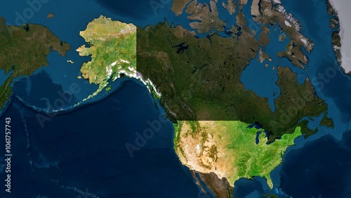 4K United States of America Territory Map, High Resolution Satellite View, Widescreen 4K Resolution