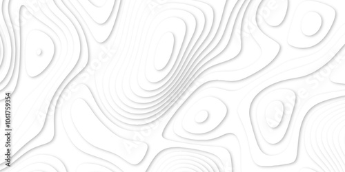 Abstract luxury white modern 3d papercut background. Minimal abstract vector wave carve diamond topography line circle creative topography map circle and wave line smooth multilayer pattern. papercut.