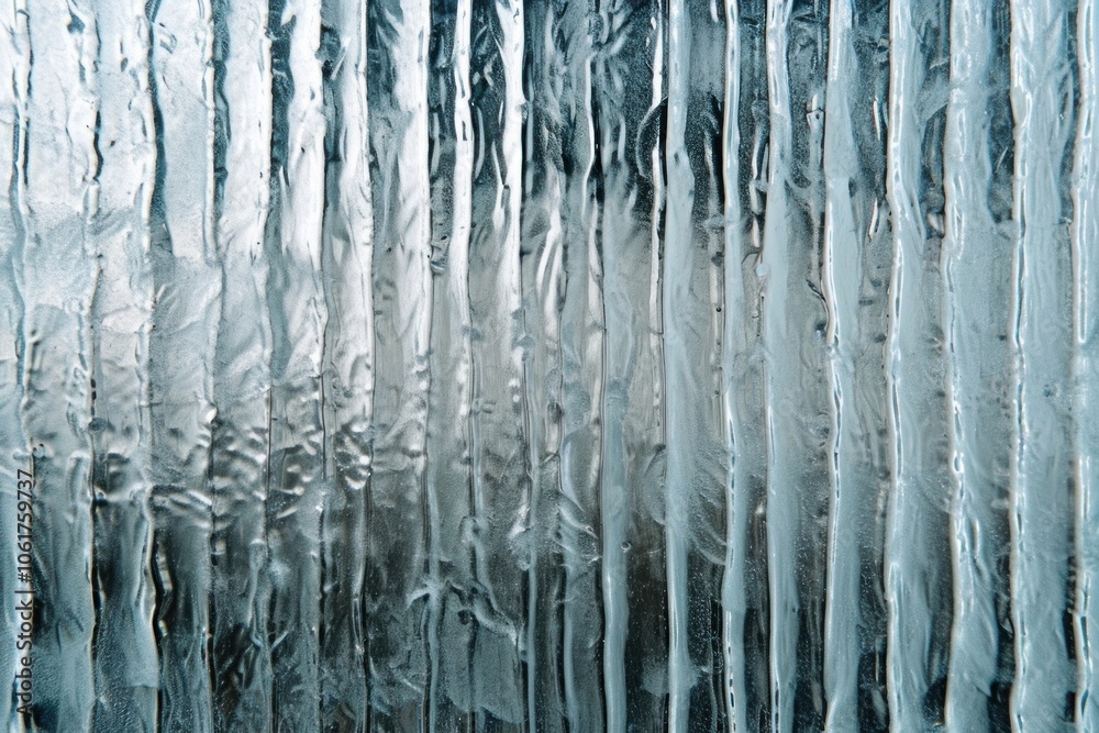 Reeded glass surface backgrounds icicle winter.
